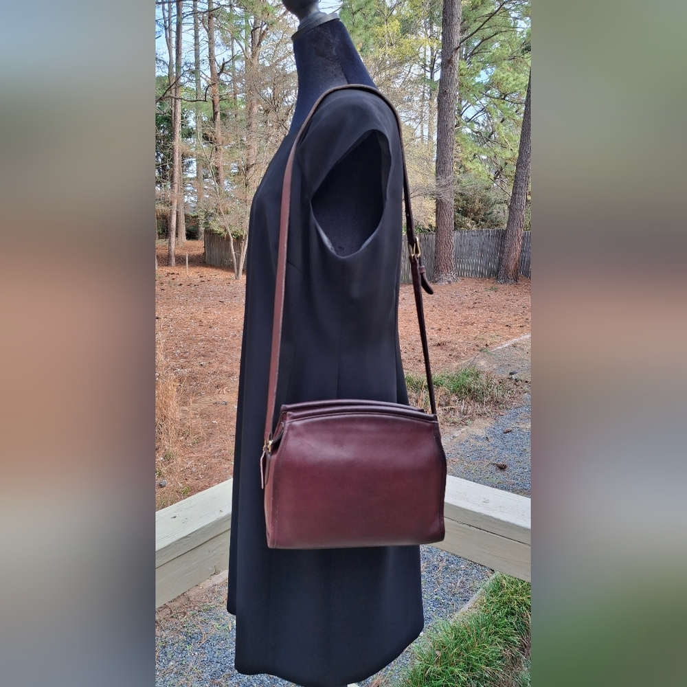 Vintage Coach Carlyle Mahogany Glove Tanned Leather Shoulder Crossbody Bag #9854 - Picture 12 of 13